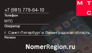 Кто звонил с 9817796410 - регион и оператор